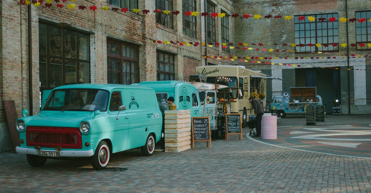 How does cornering work? - Green Minivan Near Brown Wooden Crate and Brown Food Truck
