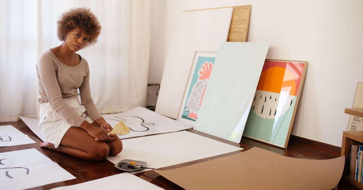 How does Live Painting skill work? - Young artist sitting on floor with artworks How does Live Painting skill work? - Young artist sitting on floor with artworks