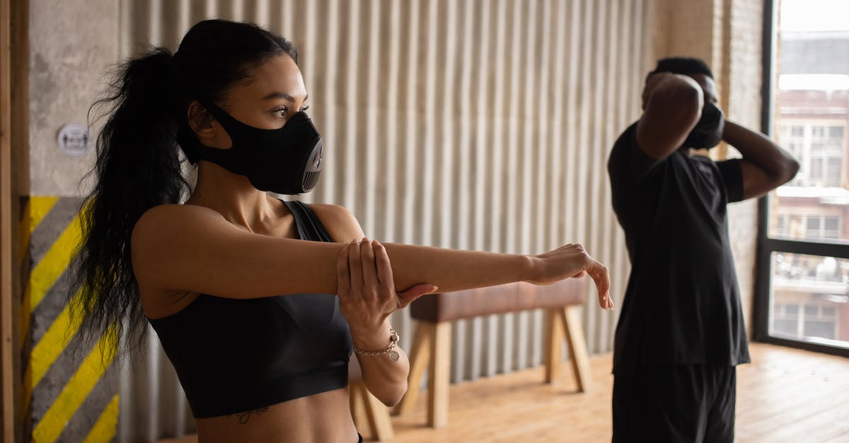 How does Majora's Mask fit into the timeline? - Black sportspeople in fabric masks warming up in gym