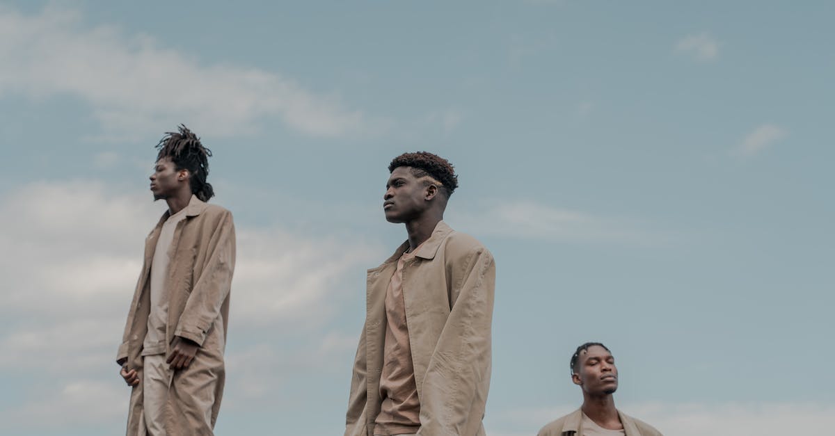 How far away do you have to be for mobs to spawn [duplicate] - Three Men Standing with Cloudy Sky Background