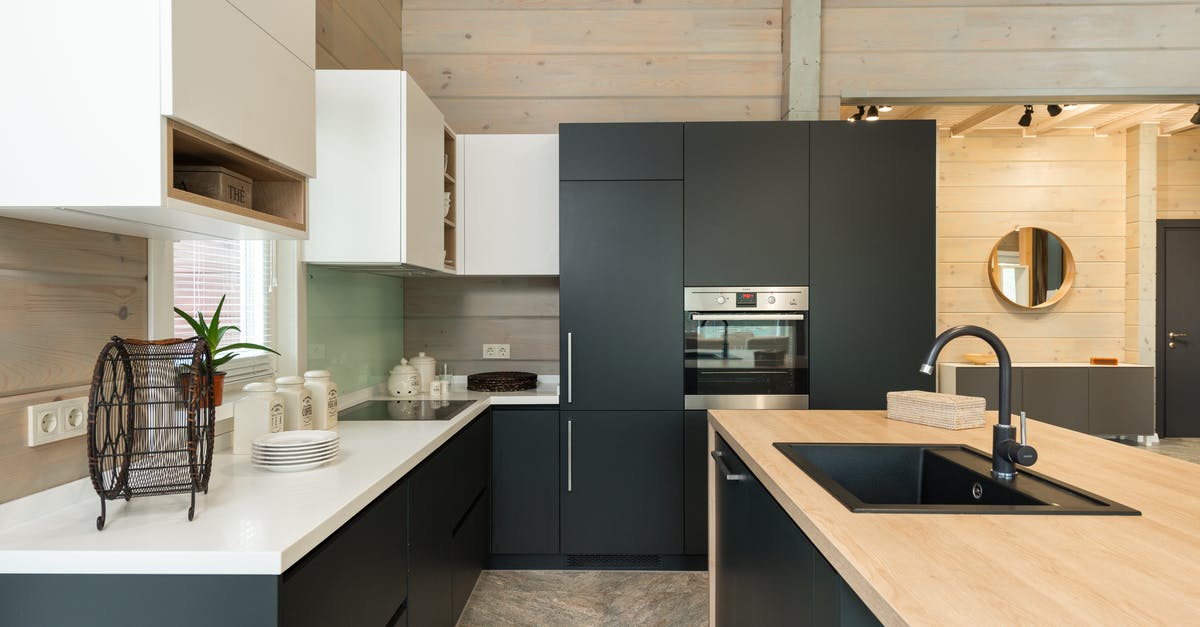 How is Thanatos typically built? - Modern kitchen with matte cupboards and built in appliances How is Thanatos typically built? - Modern kitchen with matte cupboards and built in appliances