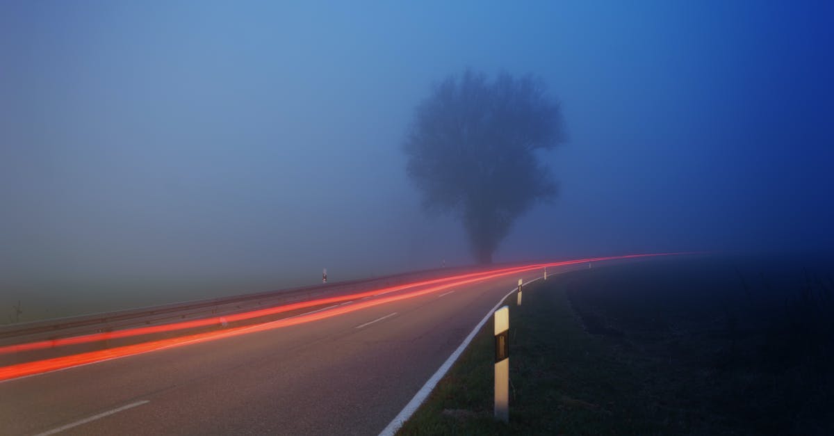 How long does a 3DS have when the light turns red? - Time-lapse Photography of Fog Filled Road Near Tree