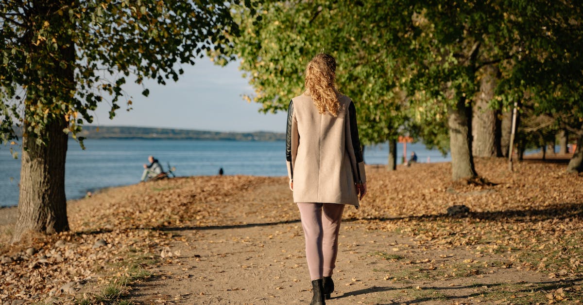 How long would it take to reach the farlands by walking? - Woman Walking Alone in Park at Lake