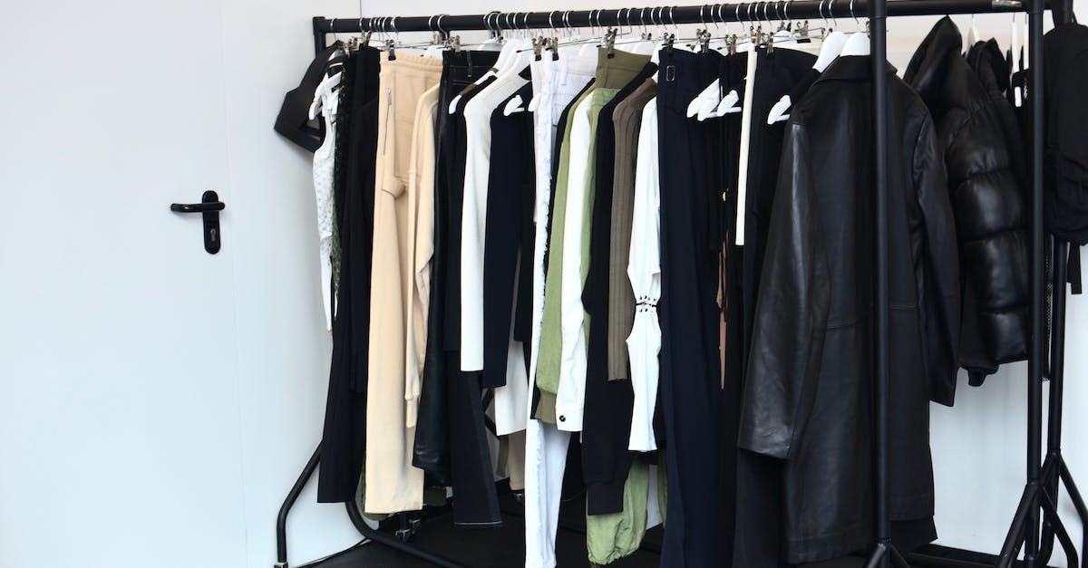 How many Headgear and Outfits are available? - Collection of garments hanging on rack How many Headgear and Outfits are available? - Collection of garments hanging on rack