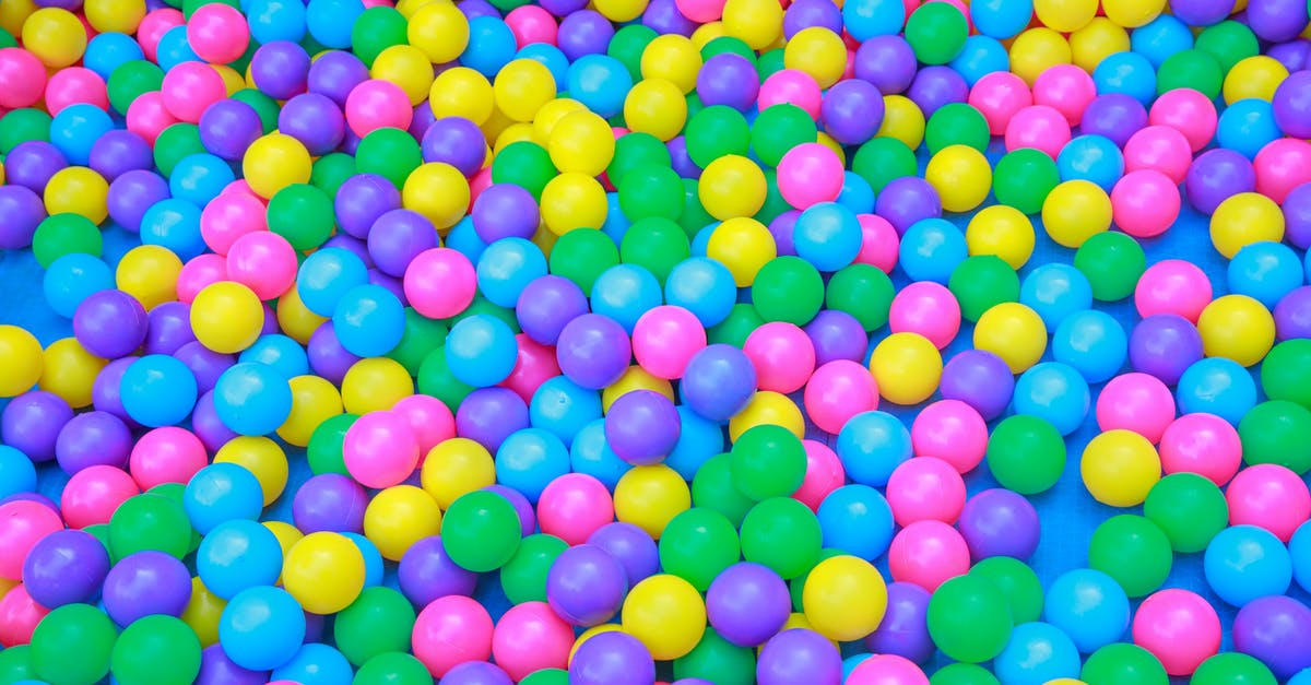 How many kids can I have? - From above of colorful plastic balls in dry pool for kids to jump and play in playroom