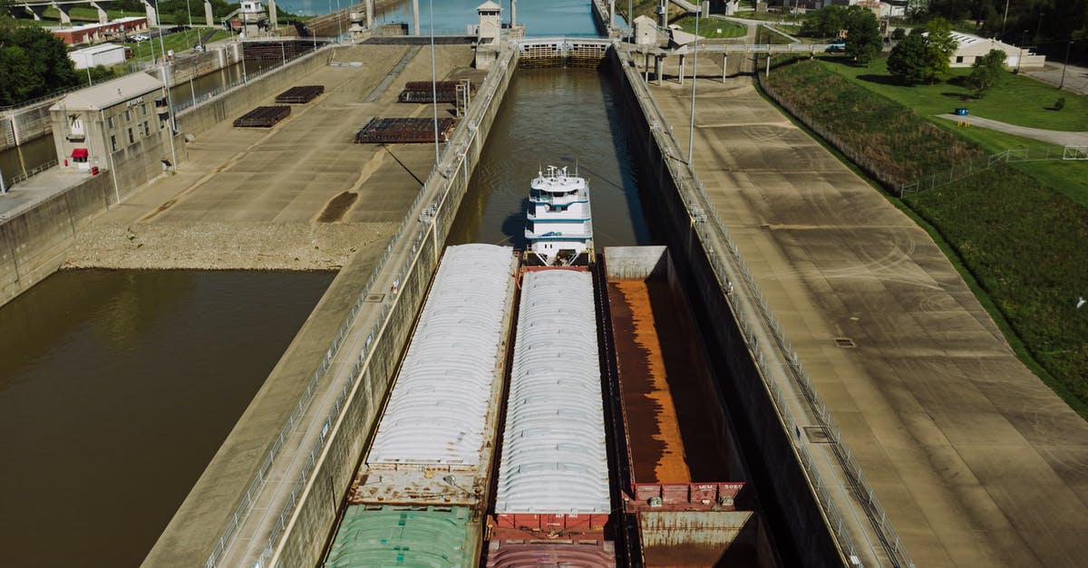 How many players to fill a channel - Aged barge carrying metal constructions on canal
