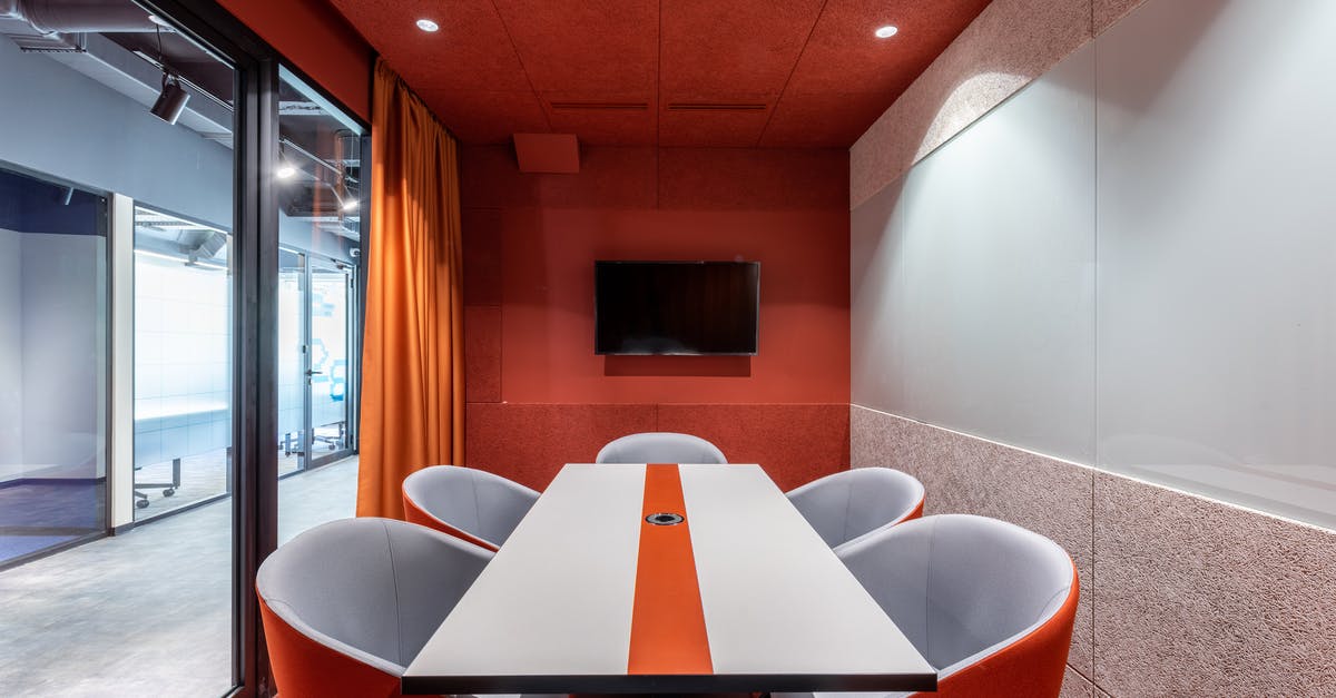 How much prestige is required before you get the possibility of intruders? - Modern workspace with TV and table