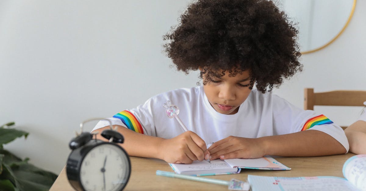How much time does it takes for Noctilucous Jade to reappear? - Concentrated African American child writing in notebook while studying at desk with alarm clock at home