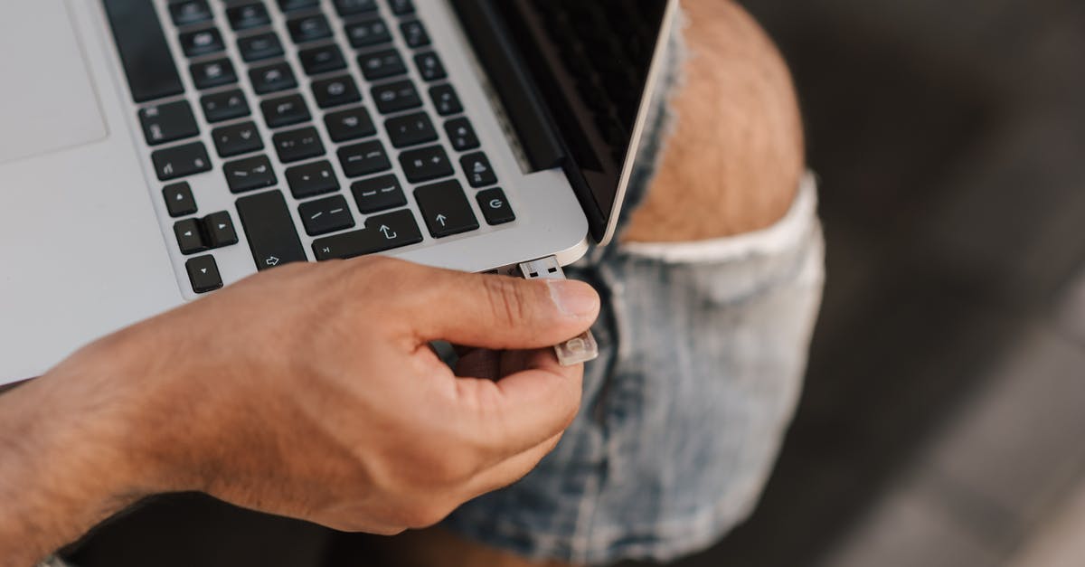 How to access minecraft data when it is downloaded from a server? - Male remote worker inserting USB stick into port