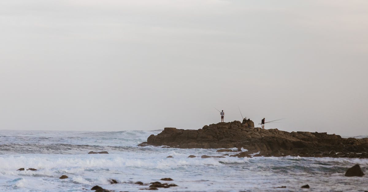 How to catch Pokemon... with a rod? - Faceless fishermen on rock catching fish in sea How to catch Pokemon... with a rod? - Faceless fishermen on rock catching fish in sea