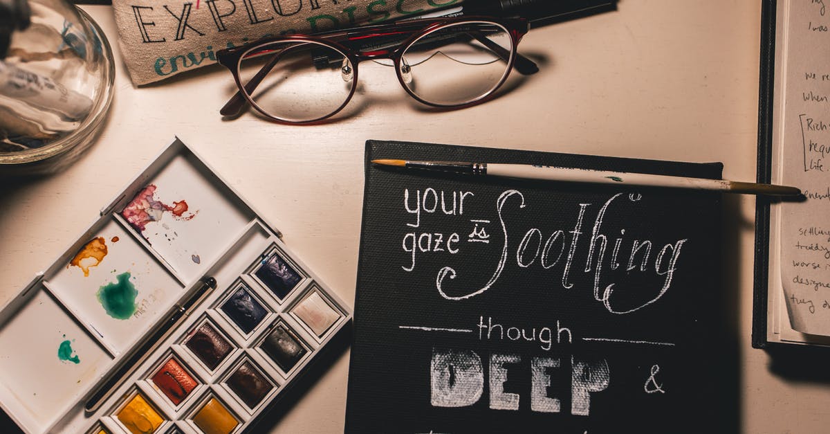 How to create a display - Rectangular White Color Painting Palette Beside Eyeglasses