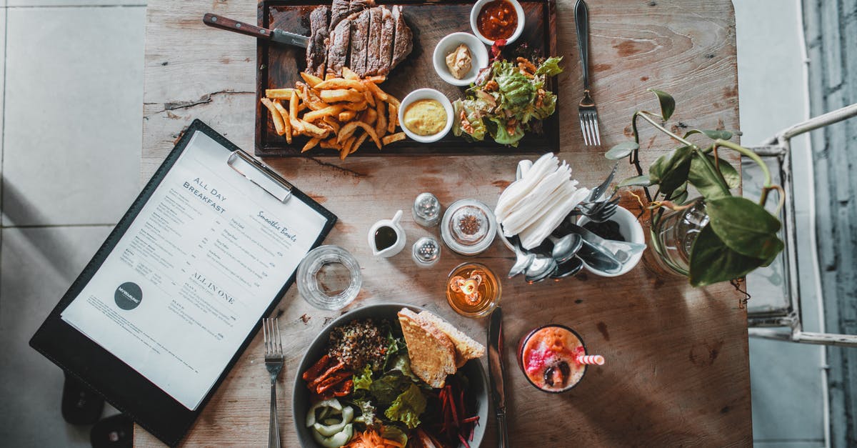 How to disable menu sounds in The Witcher? - Top view of wooden table with salad bowl and fresh drink arranged with tray of appetizing steak and french fries near menu in cozy cafe How to disable menu sounds in The Witcher? - Top view of wooden table with salad bowl and fresh drink arranged with tray of appetizing steak and french fries near menu in cozy cafe