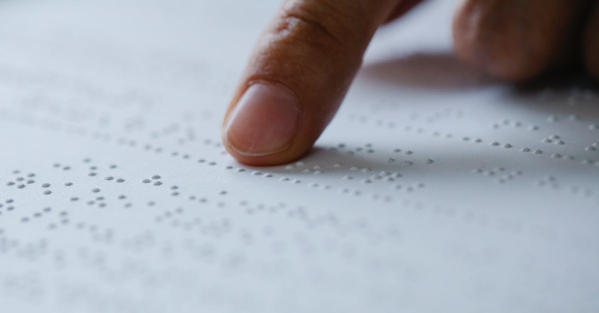 How to Edit 3D textures? - Photo of Person Pointing on Braille
