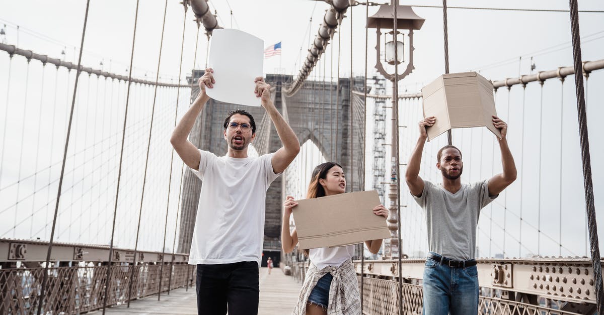 How to enable the bribing of democracies - Protesters at the Brooklyn Bridge