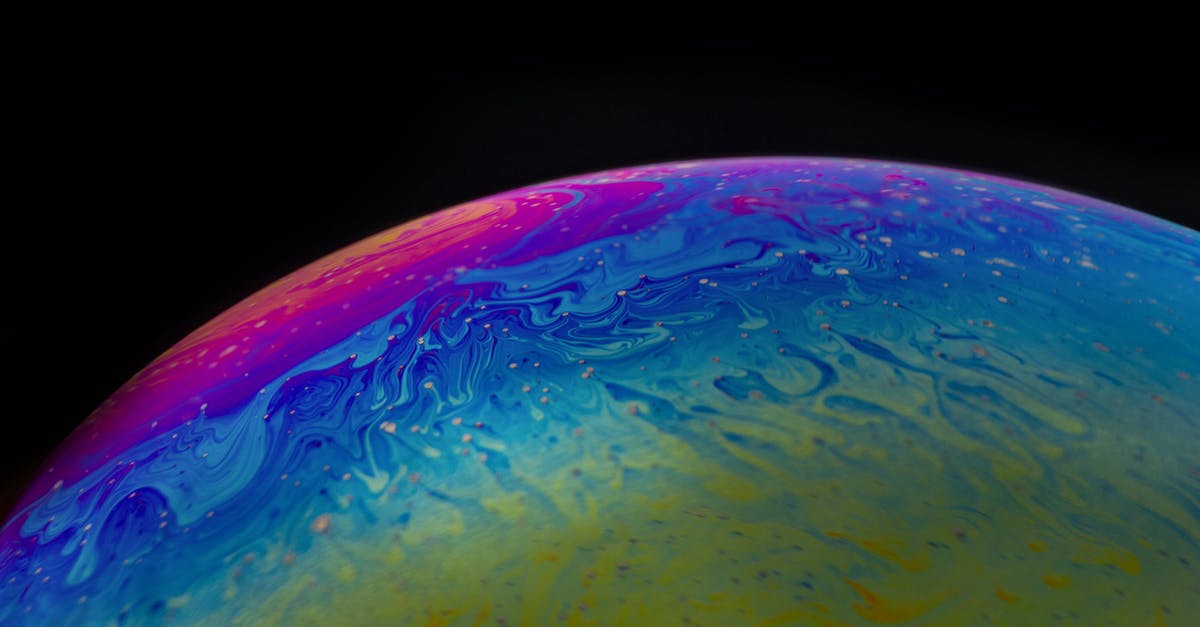 how to get back to the bubble form beagle point - Round multicolored abstract sphere on dark background how to get back to the bubble form beagle point - Round multicolored abstract sphere on dark background