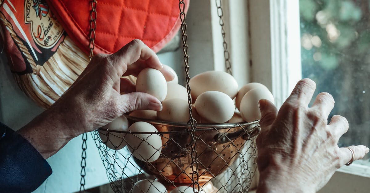 How to get rid of unwanted eggs [duplicate] - A Person Getting an Egg from the Stainless Basket