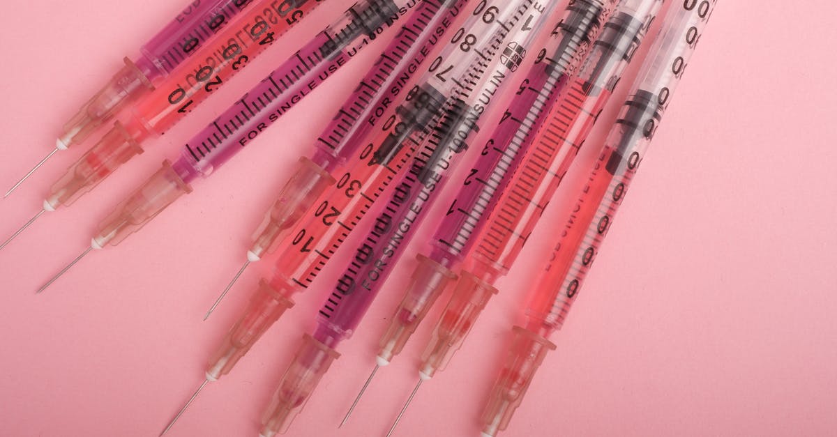 How to heal crippled limbs in fallout 2 without high medic skill? - Set of syringes with liquid drug arranged on pink background How to heal crippled limbs in fallout 2 without high medic skill? - Set of syringes with liquid drug arranged on pink background