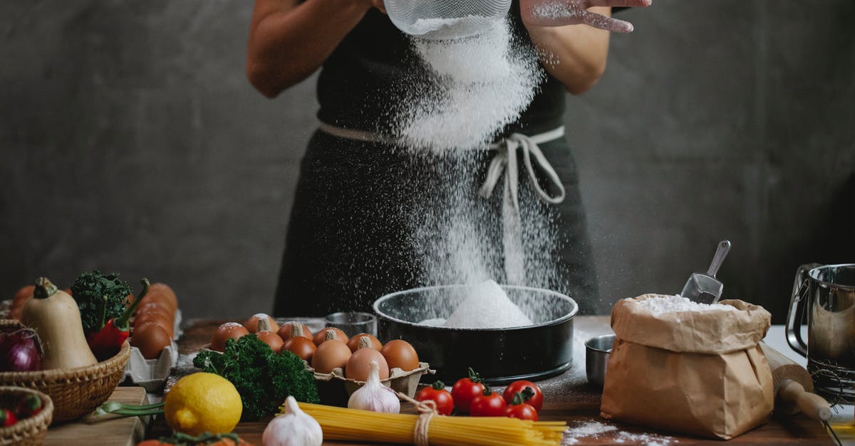 How to make a dispenser shoot infinite creeper eggs - Cook adding flour into baking form while preparing meal