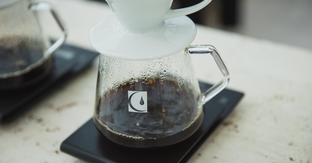 How to make an armoured zombie filter? - From above of glass flask with drip filter with aromatic coffee placed on wooden table at home