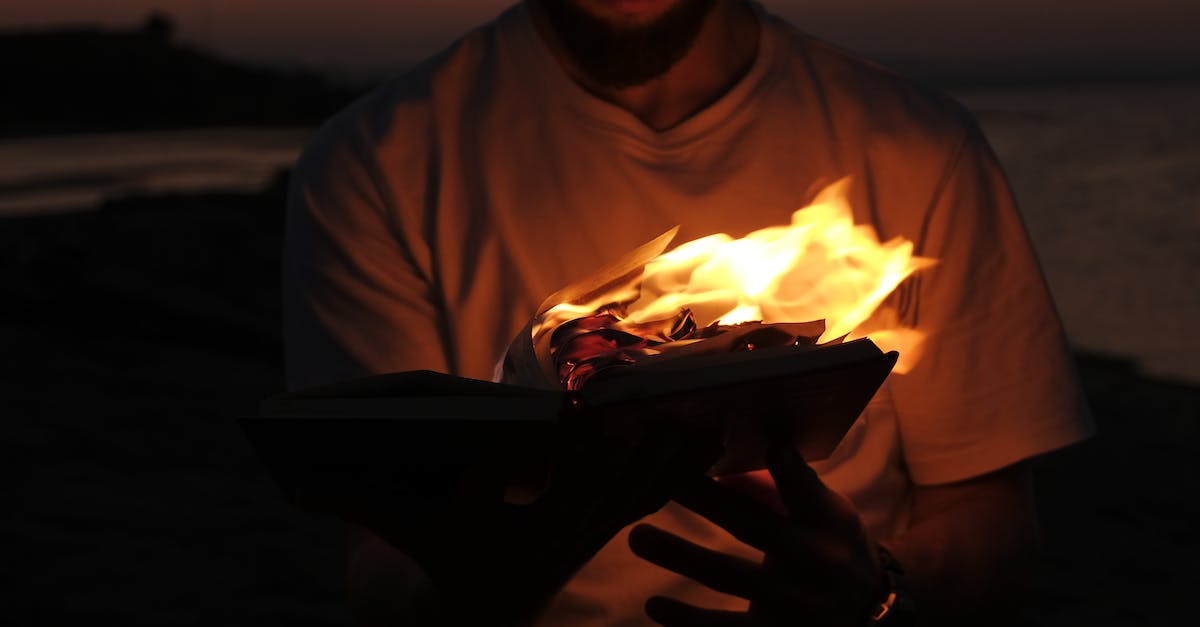 How to make fire disappear after 7 seconds? - A Man in White Shirt Holding a Burning Book How to make fire disappear after 7 seconds? - A Man in White Shirt Holding a Burning Book