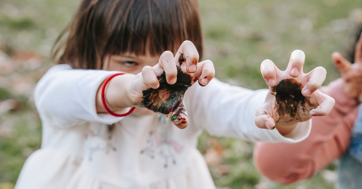 How to make Repeater fall particles? - Crop girl demonstrating scary face while frightening with dirty hands during Halloween celebration in nature How to make Repeater fall particles? - Crop girl demonstrating scary face while frightening with dirty hands during Halloween celebration in nature
