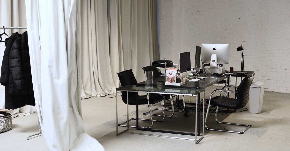 How to manage plagues? - Interior of conference room with modern personal computers placed on table with clothes hanging on rail How to manage plagues? - Interior of conference room with modern personal computers placed on table with clothes hanging on rail