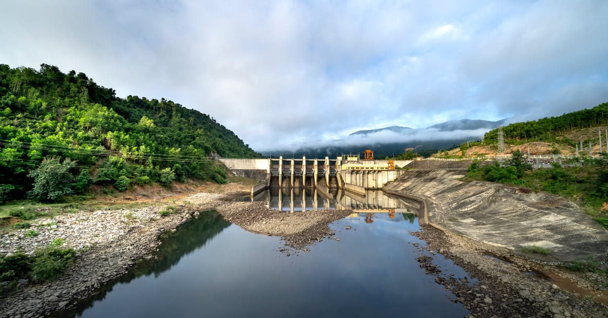 How to preserve pep power? - Hydroelectric power plant for production of eco friendly electricity on river flowing in green hilly valley