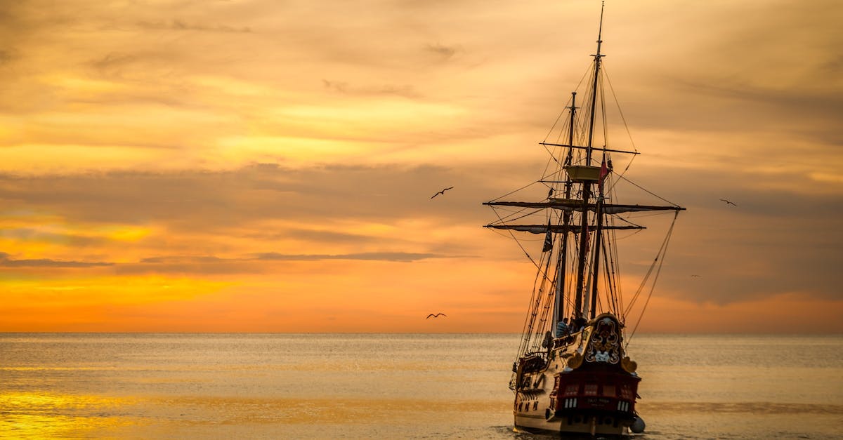 How to reliably avoid pirates? - A Pirate Ship Sailing on Sea during Golden Hour