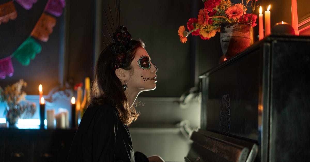 How to run in Red Dead Redemption 2? - Woman with Skeleton Face Makeup Looking at Lighted Candles