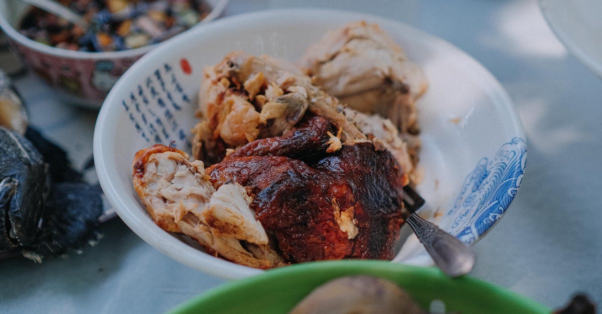 How to spawn a chicken that lays diamonds? - Cooked Meat on White Ceramic Plate