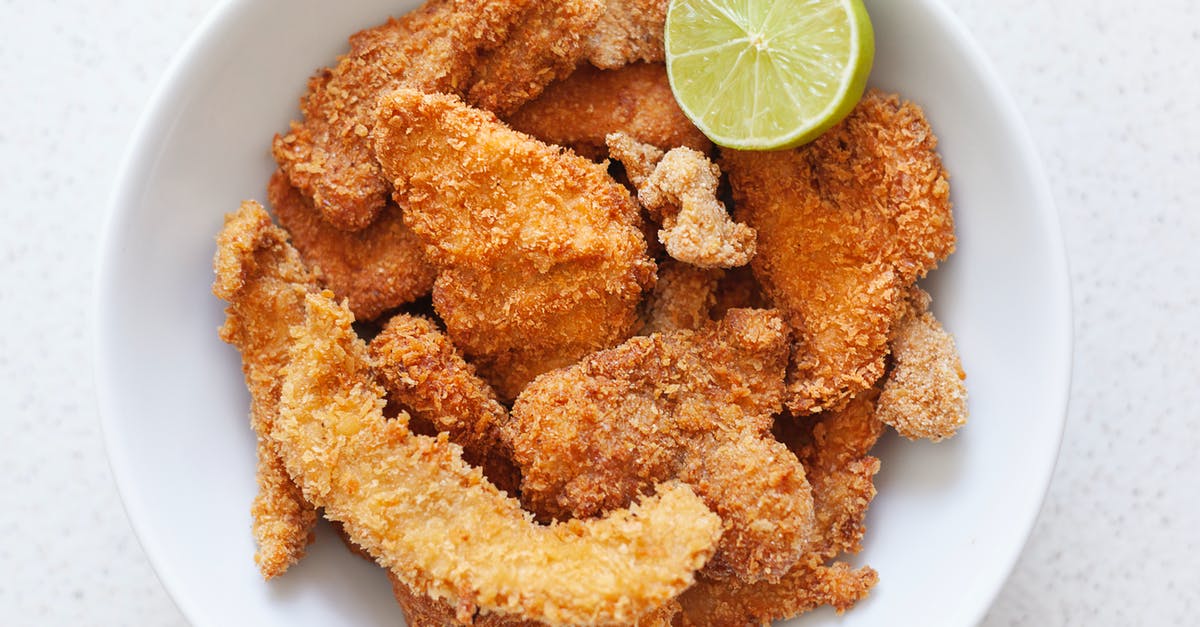 How to spawn a chicken that lays diamonds? - Overhead Shot of Fried Chicken on a White Plate
