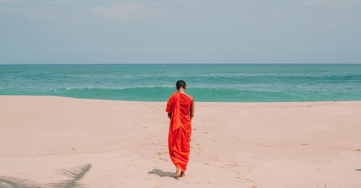 How to un-enrage a wave in GemCraft: Chasing Shadows? - Back view of full body young barefoot Asian male Buddhist monk in authentic orange cloth walking on sandy coast to waving sea under blue sky How to un-enrage a wave in GemCraft: Chasing Shadows? - Back view of full body young barefoot Asian male Buddhist monk in authentic orange cloth walking on sandy coast to waving sea under blue sky
