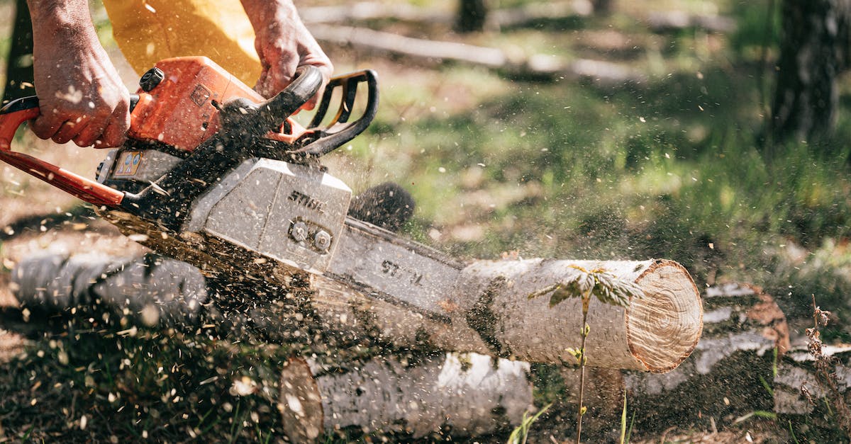 How to use the wire cutter tool? - Person Holding Chainsaw