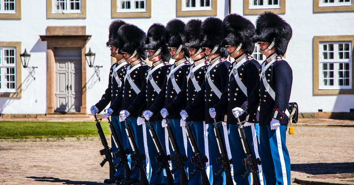 How to wire a guards gun? - Photograph of Royal Life Guards Standing in Line How to wire a guards gun? - Photograph of Royal Life Guards Standing in Line