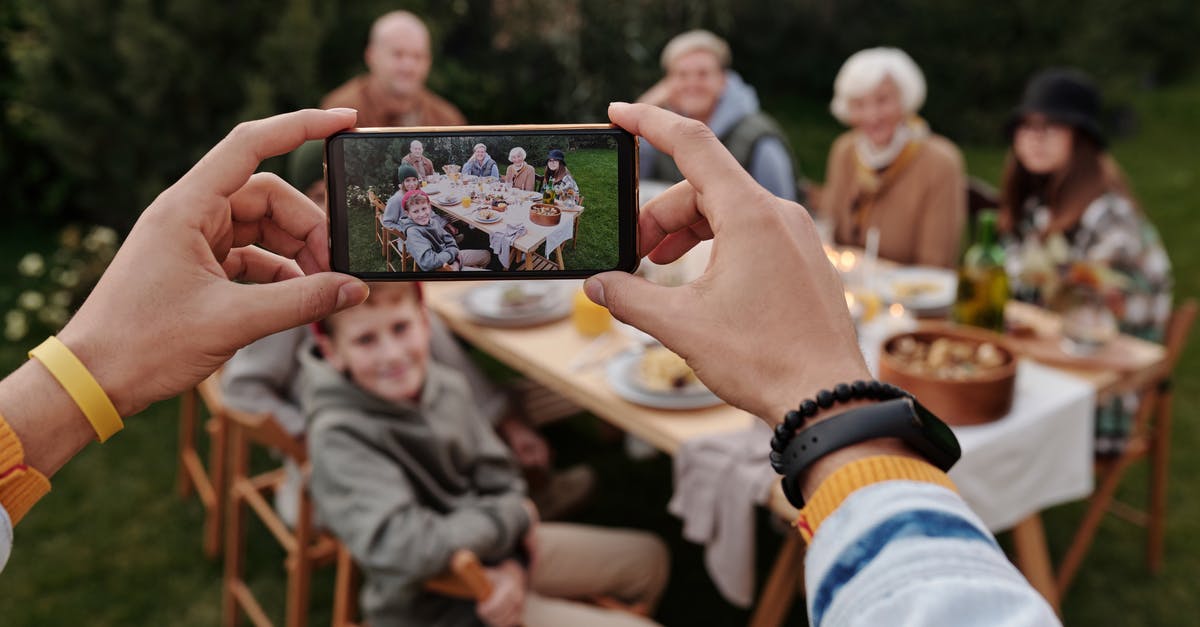 How were Memory Cards connected to the Original Xbox? - Unrecognizable person taking photo of family dinner on smartphone
