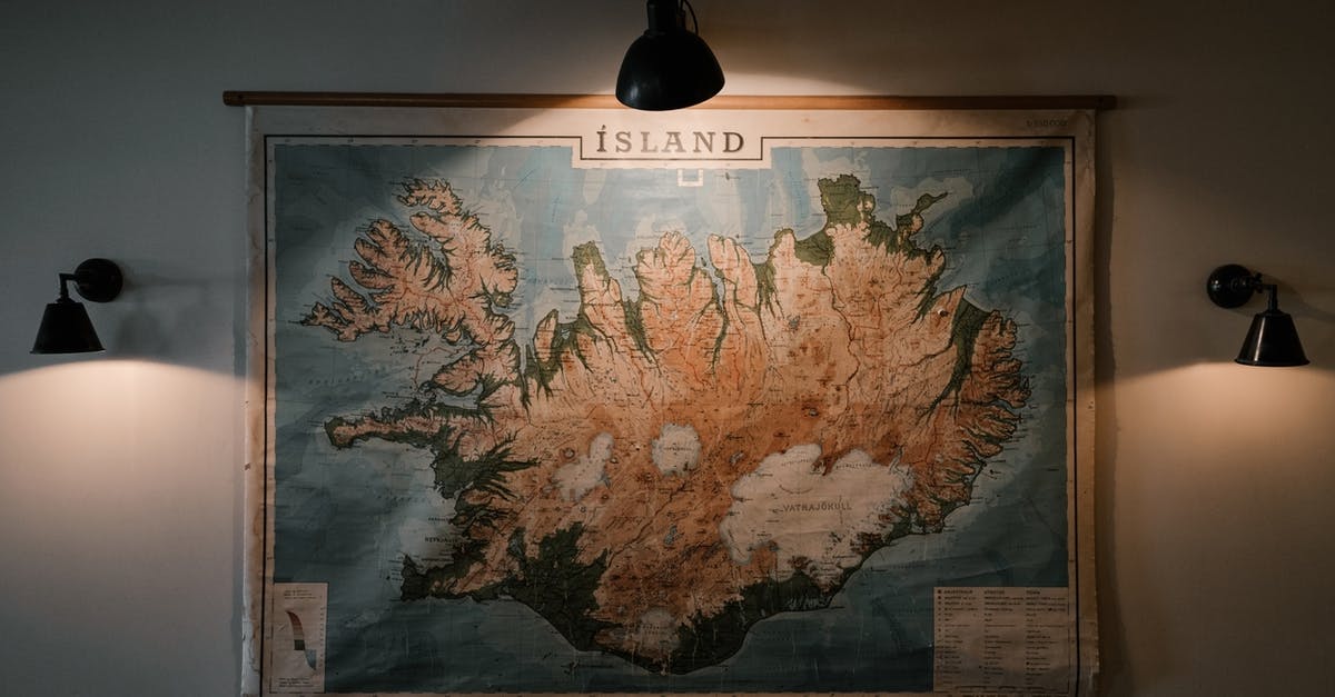 How would I explore maps in Overwatch? - Old map of Iceland on wall