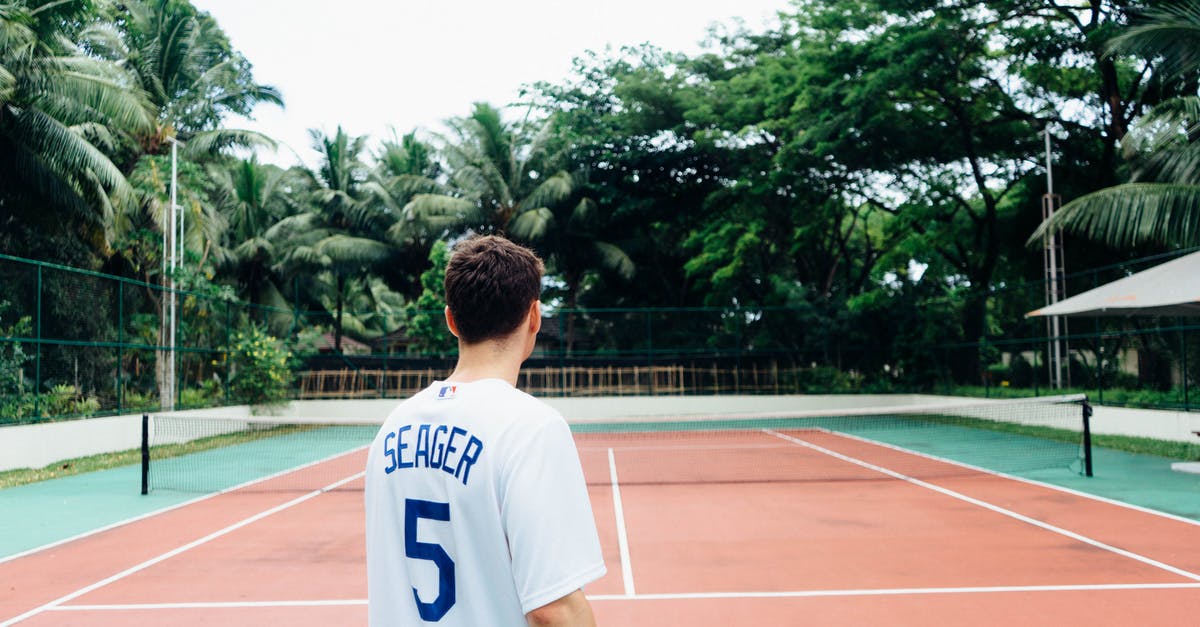 I finished the game and after the credits it took me back to before I finished the game. - Man in White and Blue Jersey Shirt Standing on Tennis Court