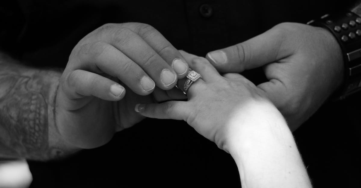 I like it, so how do I put a Ring on it? - Crop groom putting wedding ring on finger of fiancee