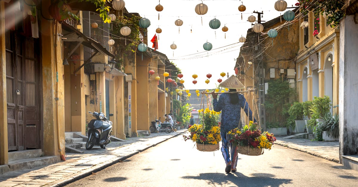 I want to sell a non-marketable hat in TF2. Is there any way to go about it? [closed] - Back view of faceless Asian female flower seller in casual clothes and conical straw hat walking along asphalt road between residential buildings and carrying wicker baskets hanging on pole