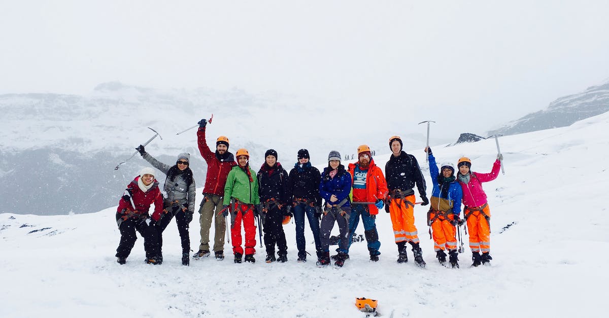 Ice Climbers Hitbox - Men and Women at the Mountain Covered With Snow Ice Climbers Hitbox - Men and Women at the Mountain Covered With Snow