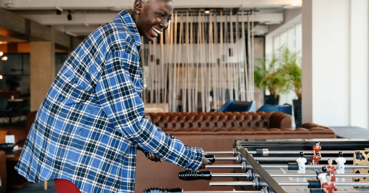 If I appear offline on steam and play a game like that, will the game appear under "recently played" on my profile? - Side view of smiling African American female in casual clothes standing and playing foosball in living room at home If I appear offline on steam and play a game like that, will the game appear under "recently played" on my profile? - Side view of smiling African American female in casual clothes standing and playing foosball in living room at home