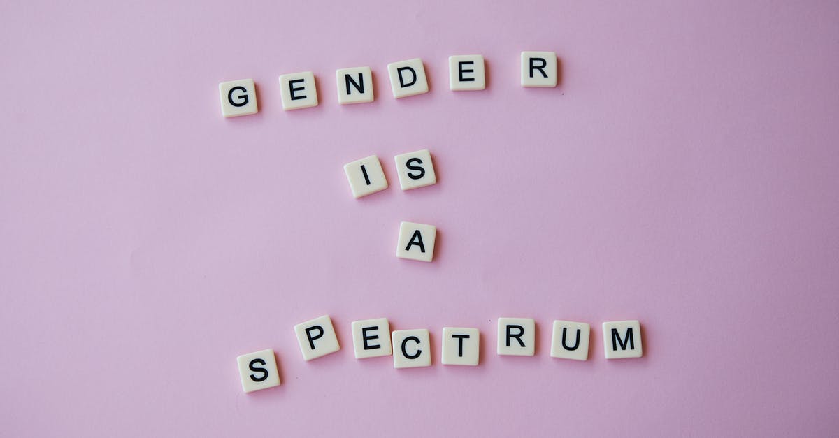In Bidiots, what do the texts from the art buyers mean? - From above of composition made of letters with inscription Gender is a spectrum placed on pink background in studio In Bidiots, what do the texts from the art buyers mean? - From above of composition made of letters with inscription Gender is a spectrum placed on pink background in studio