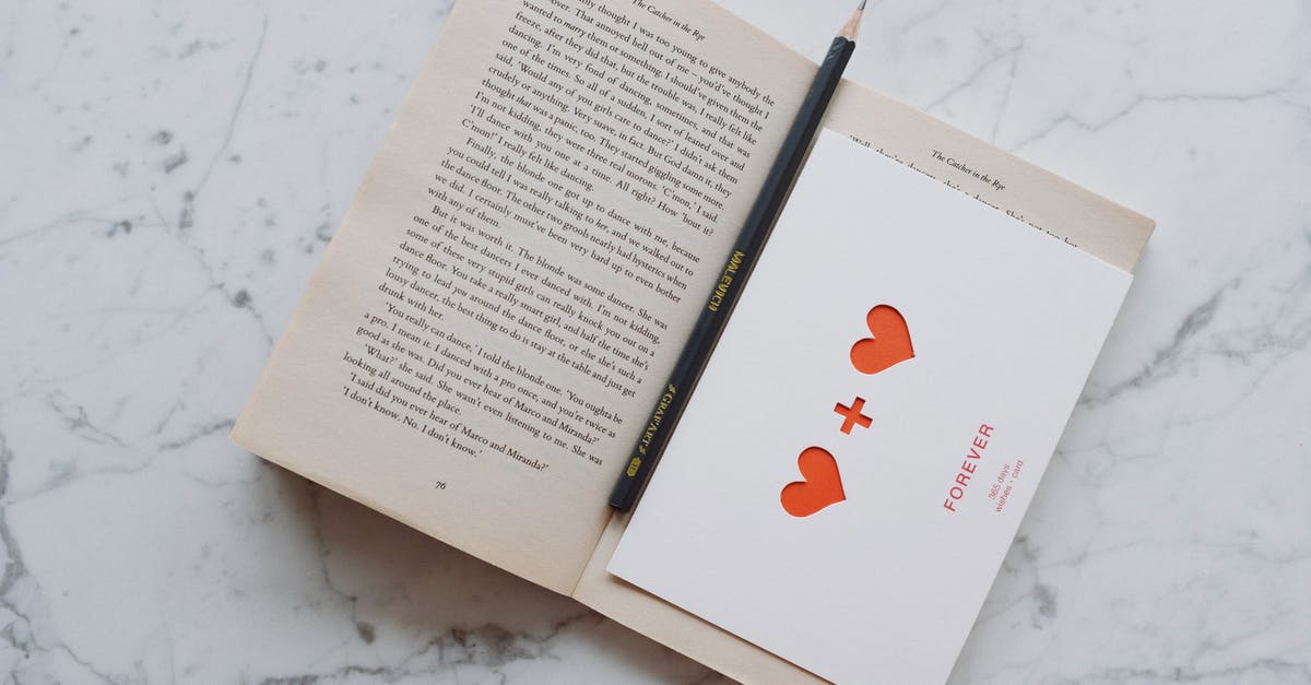 In Kingdom Hearts, what counts as "Items Used"? - Top view of opened novel book with pencil and romantic postcard placed on white marble surface In Kingdom Hearts, what counts as "Items Used"? - Top view of opened novel book with pencil and romantic postcard placed on white marble surface
