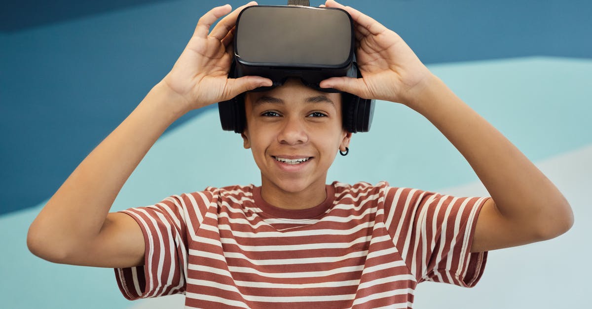 Is 1st generation GBA bright enough for indoor use? - Smiling boy using VR headset
