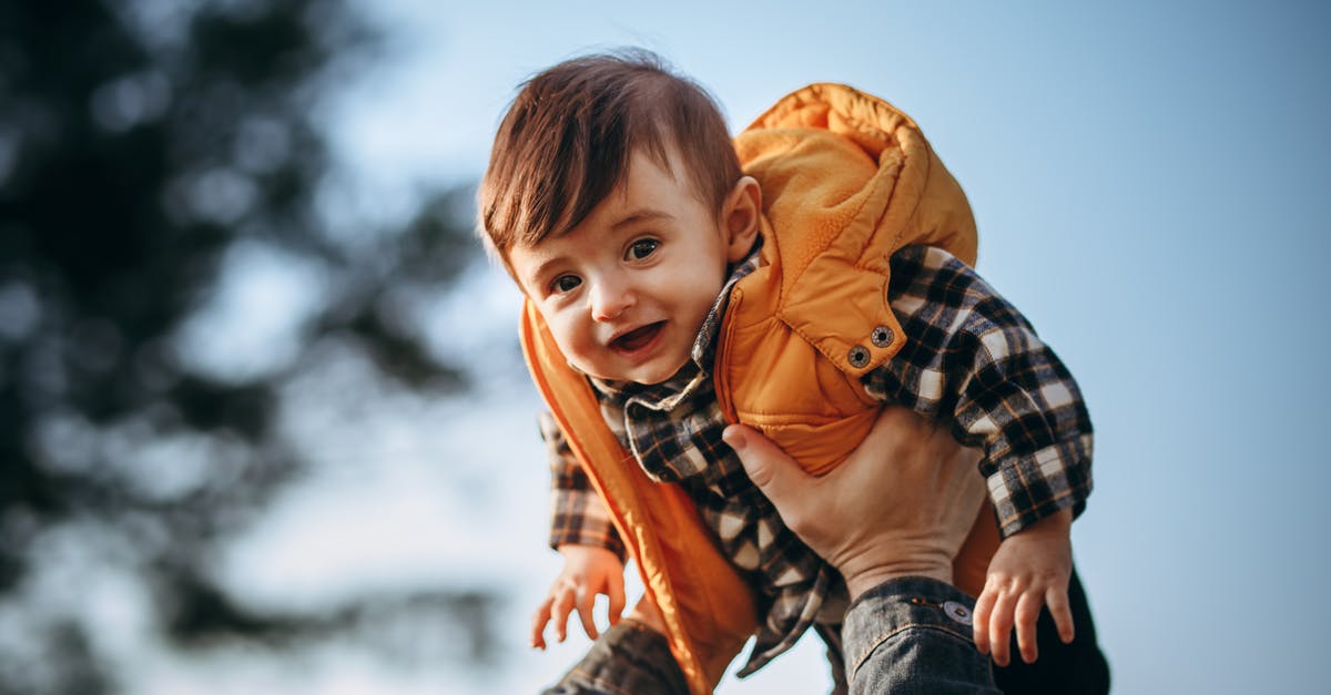 Is it possible to play No Man Sky offline? - From below of crop unrecognizable male holding adorable little boy in warm clothes looking at camera Is it possible to play No Man Sky offline? - From below of crop unrecognizable male holding adorable little boy in warm clothes looking at camera