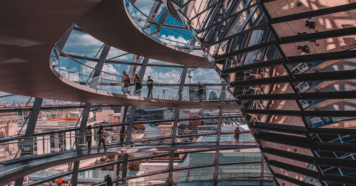 Is it worth it to explore high level areas as a low level agent? - People walking on paths inside modern building