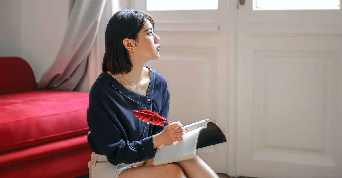 Is relogging very often considered as cheating? - Thoughtful woman writing in notebook at home