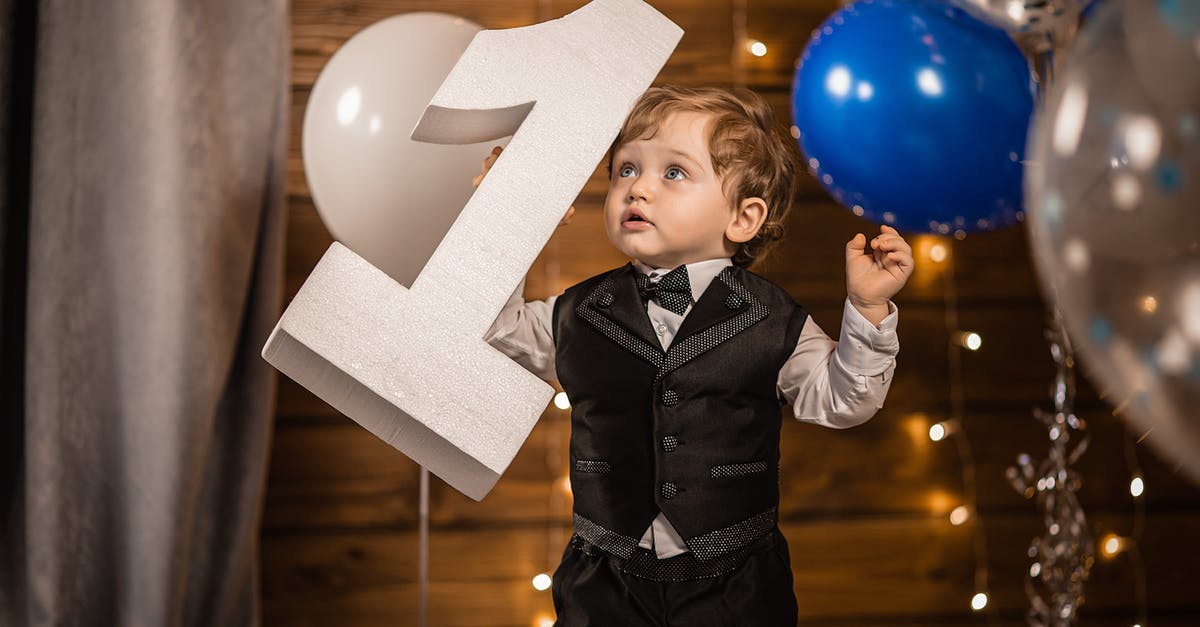 Is the Age of Empires Series a 4X Game? - Happy little boy in elegant clothes smiling and playing with figure of his age while standing in cozy room with balloons