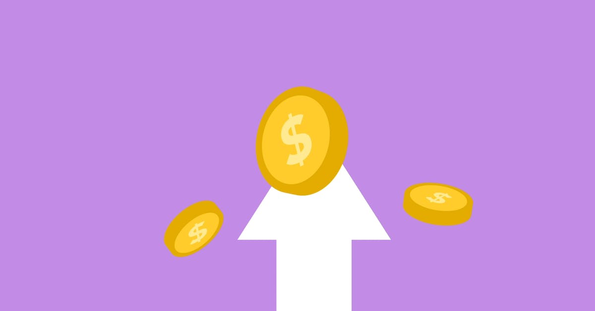 Is there a benefit to decorating the town? - Decorative cardboard appliques of arrow and dollar coins representing income concept on violet background