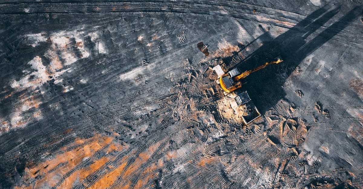 Is there a connection between melee damage and resource collection? - Aerial view of excavator working on big coal field of powerplant located in countryside Is there a connection between melee damage and resource collection? - Aerial view of excavator working on big coal field of powerplant located in countryside